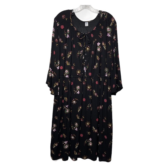 Old Navy Dresses & Skirts - Old Navy Flower Boho Dress 3/4 Bell Sleeve XXL